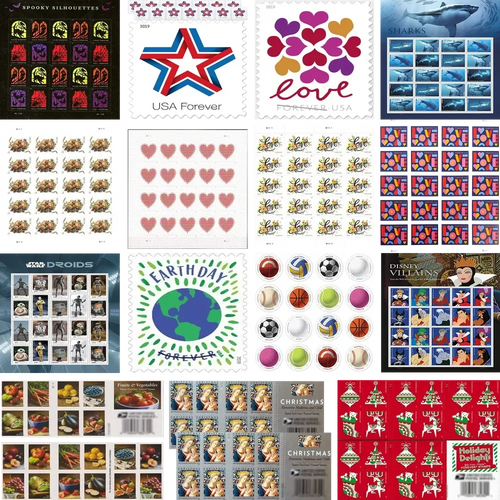 Mystery Forever Postage Stamps – 20 or 100