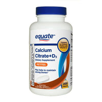 Equate Calcium Citrate + D3 Petites Tablets Dietary Supplement; 200 Count EasyOptionXY LLC