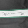 Framed Autographed/Signed Ahmad Sauce Gardner 35x39 New York Black Football Jersey Beckett BAS COA
