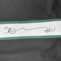 Framed Autographed/Signed Ahmad Sauce Gardner 35x39 New York Black Football Jersey Beckett BAS COA