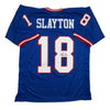Autographed/Signed Darius Slayton New York Retro Blue Football Jersey JSA COA