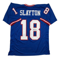Autographed/Signed Darius Slayton New York Retro Blue Football Jersey JSA COA