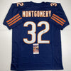Autographed/Signed David Montgomery Chicago Blue Football Jersey JSA COA
