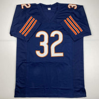 Autographed/Signed David Montgomery Chicago Blue Football Jersey JSA COA