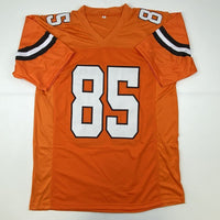 Autographed/Signed David Njoku Cleveland Football Orange Jersey JSA COA