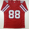 Autographed/Signed Dawson Knox Buffalo Red Football Jersey JSA COA