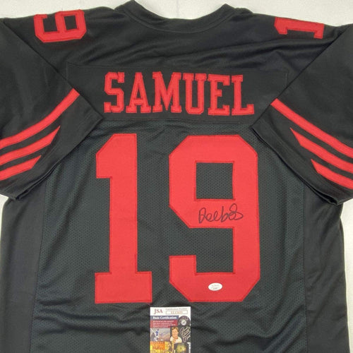 Autographed/Signed Deebo Samuel San Francisco Black Football Jersey JSA COA
