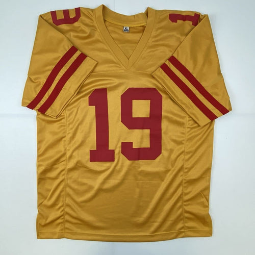 Autographed/Signed Deebo Samuel San Francisco Gold Football Jersey JSA COA
