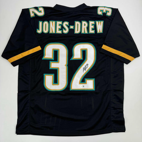 Autographed/Signed Maurice Jones-Drew Jacksonville Black Football Jersey Beckett BAS COA