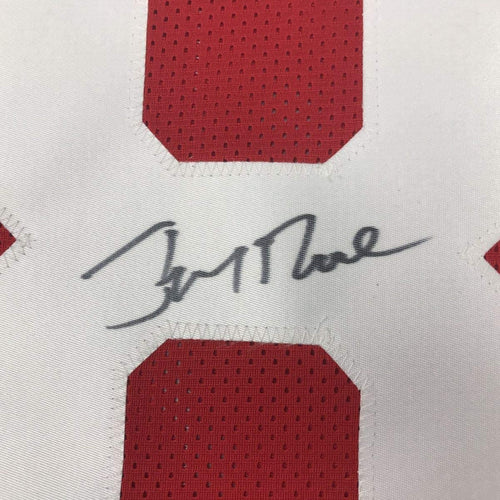 Autographed/Signed Jerry Rice San Francisco Red Football Jersey Beckett BAS COA