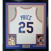 Framed Autographed/Signed Mark Price 35x39 Cleveland White Basketball Jersey JSA COA