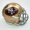 Autographed/Signed Jerry Rice San Francisco 49ers Football Mini Helmet Beckett BAS COA