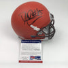 Autographed/Signed David Njoku Cleveland Browns Football Mini Helmet PSA/DNA COA
