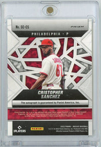 2022 Panini Mosaic Cristopher Sanchez #SCCS Scripts Mosaic Prizm Auto Philadelphia Phillies Rookie RC Baseball Card