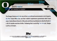 2025 Topps Bowman U Now Dante Moore #21 Black Foil /10 Oregon Ducks Rookie RC Football Card