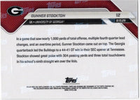 2025 Topps Bowman U Now Gunner Stockton #12 Orange Foil /25 Georgia Bulldogs Rookie RC Football Card