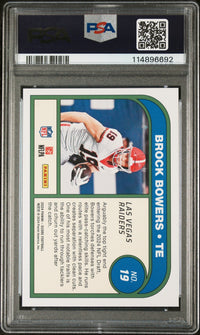 Graded 2024 Panini Score Brock Bowers #19 Protential Rookie RC Football Card PSA 10 Gem Mint