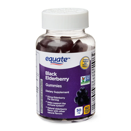 Equate Black Elderberry Gummies; Immune Health Support; 60 Count EasyOptionXY LLC
