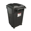 (2 pack) Hyper Tough 45 Gallon Wheeled Heavy Duty Plastic Garbage Can, Attached Lid, Black EasyOptionXY LLC