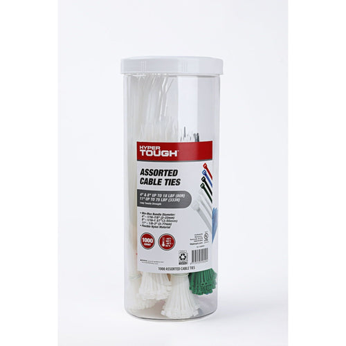 Hyper Tough Assorted 4inch 8inch 11inch Cable Tie 1000Pcs EasyOptionXY LLC