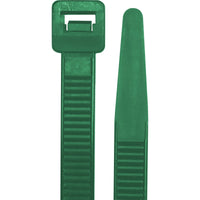 Hyper Tough 8in. Green Zip Ties 100 Pack, 75lb. Tensile Strength, Nylon Mount Cable Ties, Resealable Bag, 38103 EasyOptionXY LLC