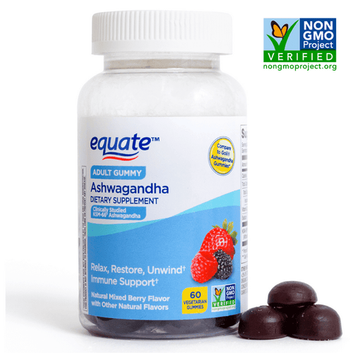 Equate Ashwagandha Vegetarian Gummy Supplement; 60 Count EasyOptionXY LLC