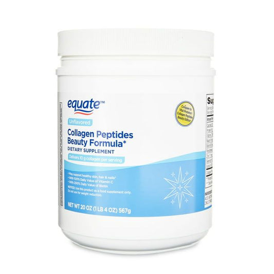 Equate Collagen Peptides Beauty Formula Dietary Supplement; Unflavored; 20 oz EasyOptionXY LLC