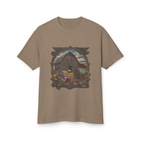 Weathered Barn and Wildflowers Tee