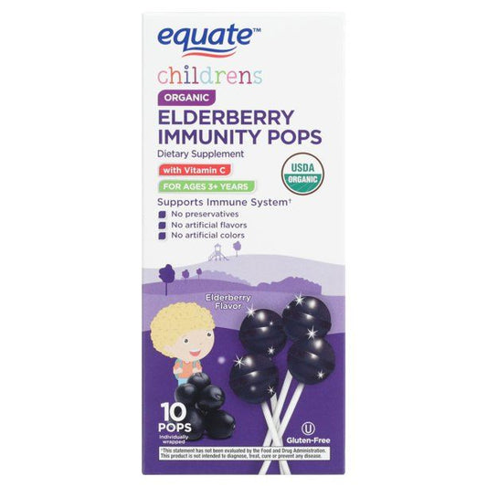 Equate Children's Organic Elderberry Immunity Pops; 10 Count EasyOptionXY LLC