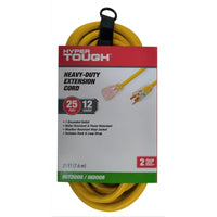 Hyper Tough 12AWGX3C 25ft Indoor and Outdoor Heavy Duty Yellow Vinyl Extension Cord EasyOptionXY LLC