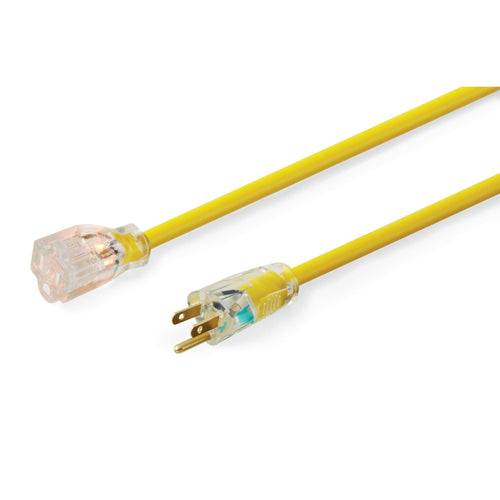 Hyper Tough 12AWGX3C 25ft Indoor and Outdoor Heavy Duty Yellow Vinyl Extension Cord EasyOptionXY LLC
