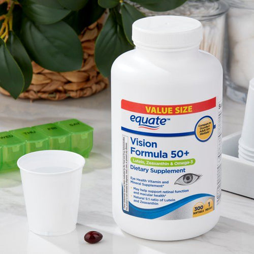 Equate Vision Formula 50+ Softgels Dietary Supplement Value Size; 300 Count EasyOptionXY LLC