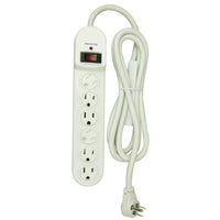 Hyper Tough 6 Outlet 6ft Surge 900-Joule Protection with Glossy White EasyOptionXY LLC