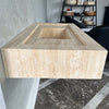 HANDCRAFTED CUSTOM TRAVERTINE SINK (TR-072)