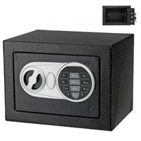 17E Home Use Upgraded Electronic Password Steel Plate Safe Box Black