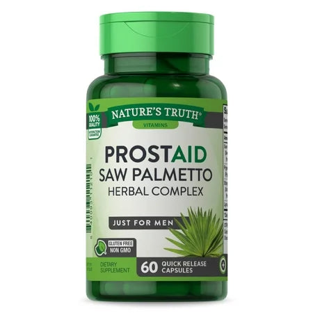 Nature s Truth Prostaid | 60 Capsules | Prostate Health Supplement for Men | Saw