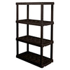 Hyper Tough Large 4-Tier Plastic Storage Unit, W36 x D18 x H56" Interlocking Multipurpose Home Storage Racks Organizer, Black EasyOptionXY LLC