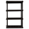 Hyper Tough Large 4-Tier Plastic Storage Unit, W36 x D18 x H56" Interlocking Multipurpose Home Storage Racks Organizer, Black EasyOptionXY LLC