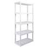 Hyper Tough 74" H x 18" D x 36" W 5 Shelf Plastic Garage Shelves, Storage Shelving, White 750 lbs Capacity EasyOptionXY LLC