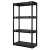 Hyper Tough Black Plastic 4-Tier 56.2" H x 30"" W x 13.8" D, 280lb Total Capacity EasyOptionXY LLC