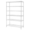 Hyper Tough Chrome Wire Shelf 6-Tier 72"H x 47.7"W x 18"D, 2100lbs Total Capacity EasyOptionXY LLC