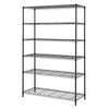 Hyper Tough Black Wire Shelf 6-Tier 72"H x 47.7"W x 18"D, 2100lbs Total Capacity EasyOptionXY LLC