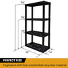 Hyper Tough 4-Tier Shelving Unit, W30 x D14 x H57" Multipurpose Home Storage Organizer, Black, Pack of 4 EasyOptionXY LLC