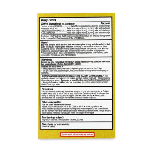 Equate Yeast Relief Multi-Symptom Formula; 60 Count EasyOptionXY LLC