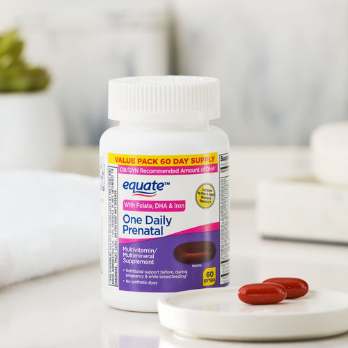 Equate One Daily Prenatal Softgels Multivitamin/Multimineral Supplement; 60 Count EasyOptionXY LLC