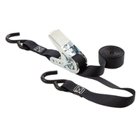 Hyper Tough 12 ft x 1 in Black Ratchet Tie-Down with Coated S-Hooks EasyOptionXY LLC