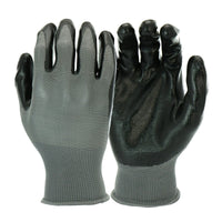 Hyper Tough Nitrile Dipped Safety Work Gloves, 3 Pair, Mechanics Work Gloves, Size Large, Black EasyOptionXY LLC