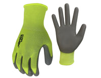 Hyper Tough Hi-Visibility Glove, Polyester Coating, Neon Green, Size Large, 3 Pairs EasyOptionXY LLC