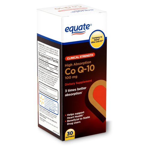 Equate Clinical Strength High Absorption Co Q-10 Dietary Supplement; 100 mg; 30 Count EasyOptionXY LLC