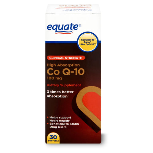 Equate Clinical Strength High Absorption Co Q-10 Dietary Supplement; 100 mg; 30 Count EasyOptionXY LLC